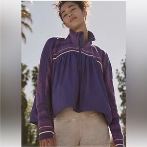 NWOT Free people movement Purple Zip-Up Jacket